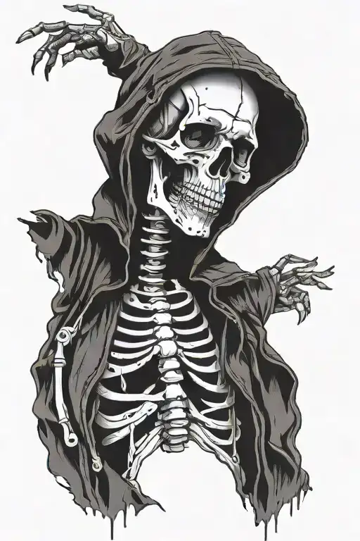 travis scott skeleton tattoo design idea