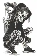 travis scott skeleton tattoo design idea