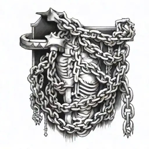 create a masculine spine tattoo involving chains, masculinity, male mentality, discipline, and italian/latin pride tattoo design idea