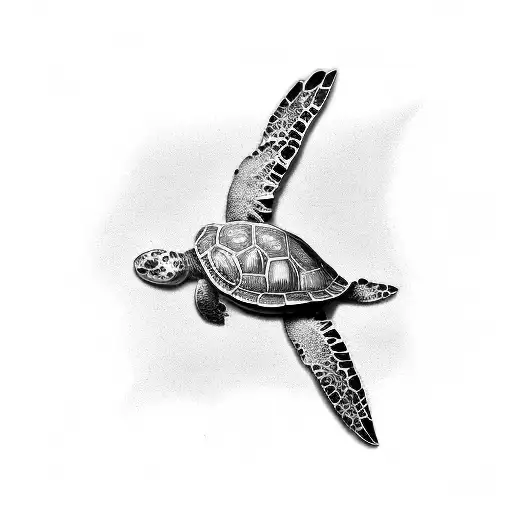 Turtle tattoo design idea