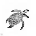 Turtle tattoo design idea