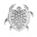 Turtle tattoo design idea
