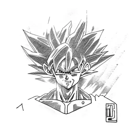 goku driving black yamaha r1 tattoo design idea