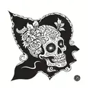 mexican holy death tattoo design idea