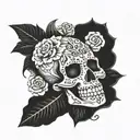 mexican holy death tattoo design idea