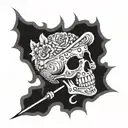 mexican holy death tattoo design idea