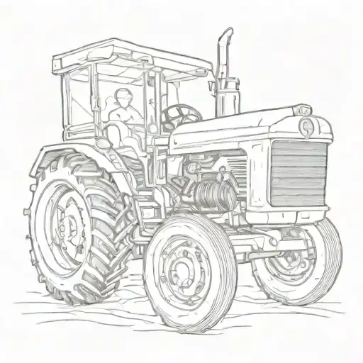 tractor memorial tattoo for grandpa tattoo design idea