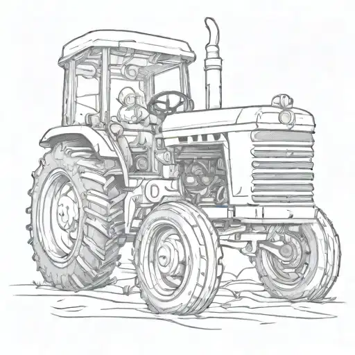 tractor memorial tattoo for grandpa tattoo design idea
