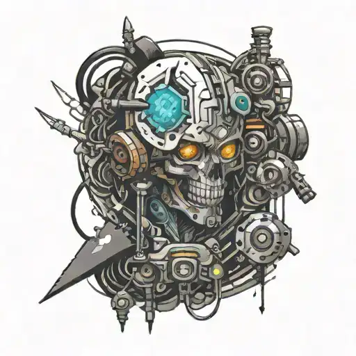 Cybersecurity, Hacker Cyberpunk Edgerunners tattoo design idea