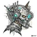 Cybersecurity, Hacker Cyberpunk Edgerunners tattoo design idea