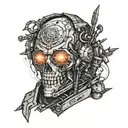 Cybersecurity, Hacker Cyberpunk Edgerunners tattoo design idea