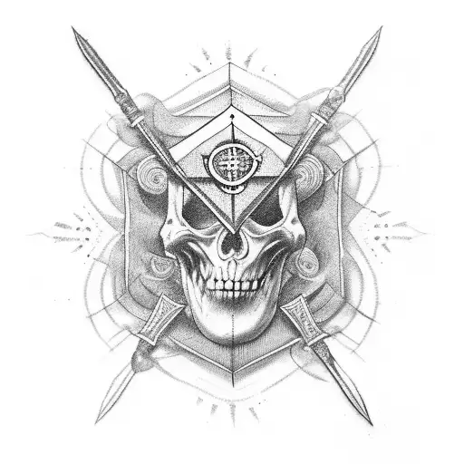 Cross with Psalms 16:8 tattoo design idea