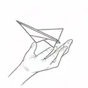 paper airplane tattoo design idea