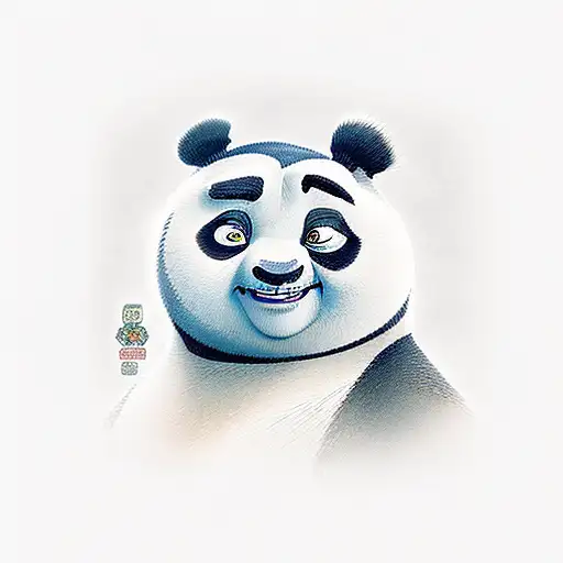 kung fu panda when in dragon warrior state tattoo design idea