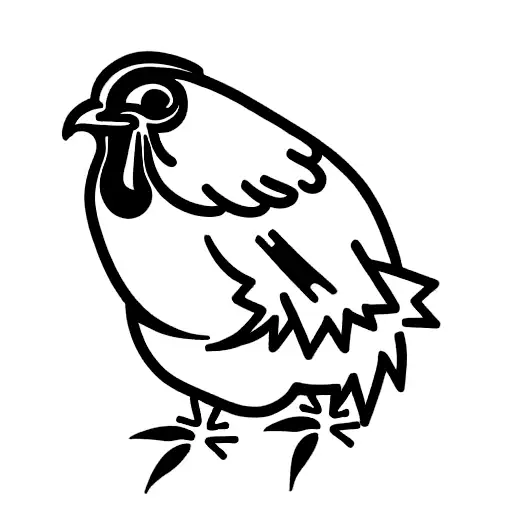 chicken with bluebonnet tattoo design idea
