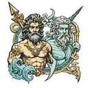 zeus y poseidon tattoo design idea