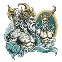 zeus y poseidon tattoo design idea
