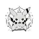 Pikachu with joint as tail  tattoo design idea