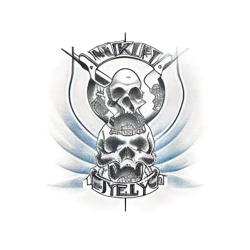 front of a motorcycle fork  tattoo design idea