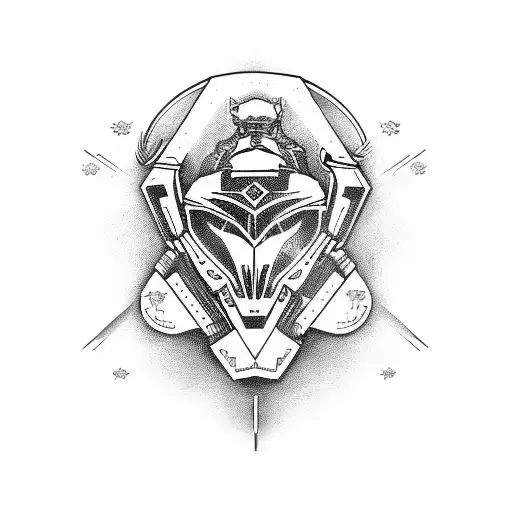 front of a chopper motorcycle fork  tattoo design idea