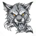 wolf snarl tattoo design idea