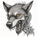 wolf snarl tattoo design idea