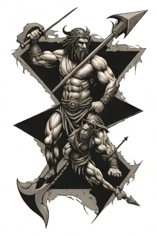 David vs Goliath tattoo design idea
