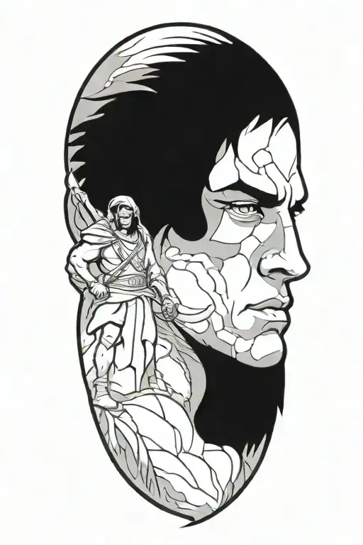 David vs Goliath tattoo design idea