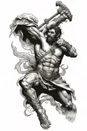 David decapitating goliath tattoo design idea