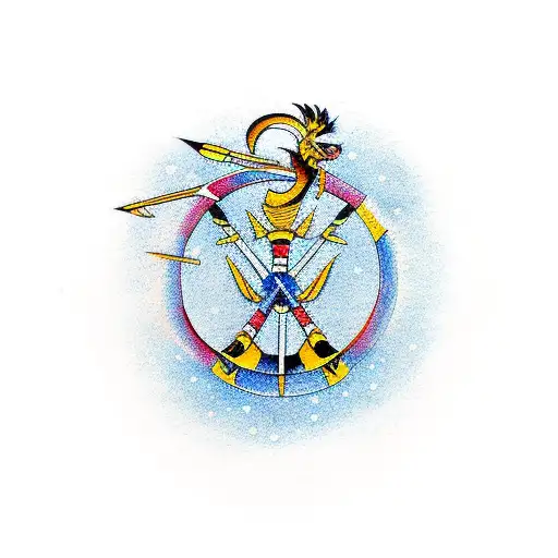 sagittarius sign simple tattoo design idea