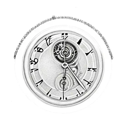 Pocket Watch chains tattoo design idea