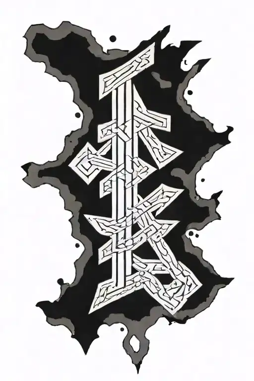 Slavic runes tattoo design idea