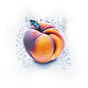 Peach on Fire tattoo design idea