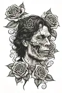 Richard Ramirez, Ed grin,  and dead roses  tattoo design idea