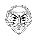 anonymous mask tattoo design idea