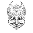 anonymous mask tattoo design idea
