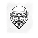 anonymous mask tattoo design idea