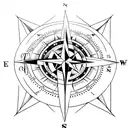 compass pocahontas tattoo design idea