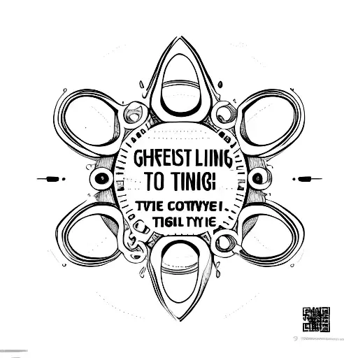 A minimalist tattoo of a steering wheel surrounded by motivational quotes tattoo design idea