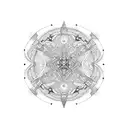 Celestial Virgo constellation with intricate tribal patterns intertwined tattoo design idea