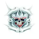 espada con su hoja bañada en fuego tattoo design idea