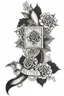 1% better than yesterday tattoo design idea