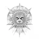 surya bhan with sun tattoo design idea