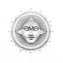 surya bhan with sun tattoo design idea