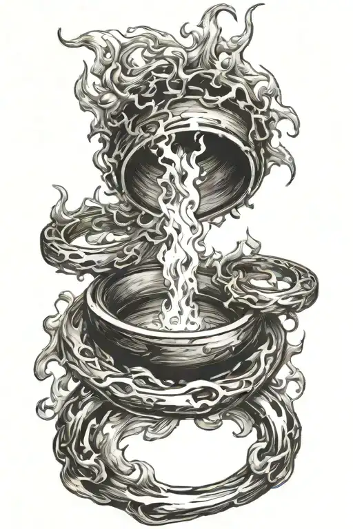 The fire ring tattoo design idea