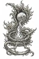 The fire ring tattoo design idea