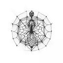 Heart Spider Web tattoo design idea