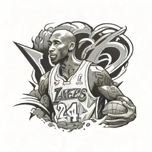 Kobe Bryant memory lakers tattoo design idea