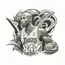 Kobe Bryant memory lakers tattoo design idea