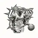 Kobe Bryant memory lakers tattoo design idea